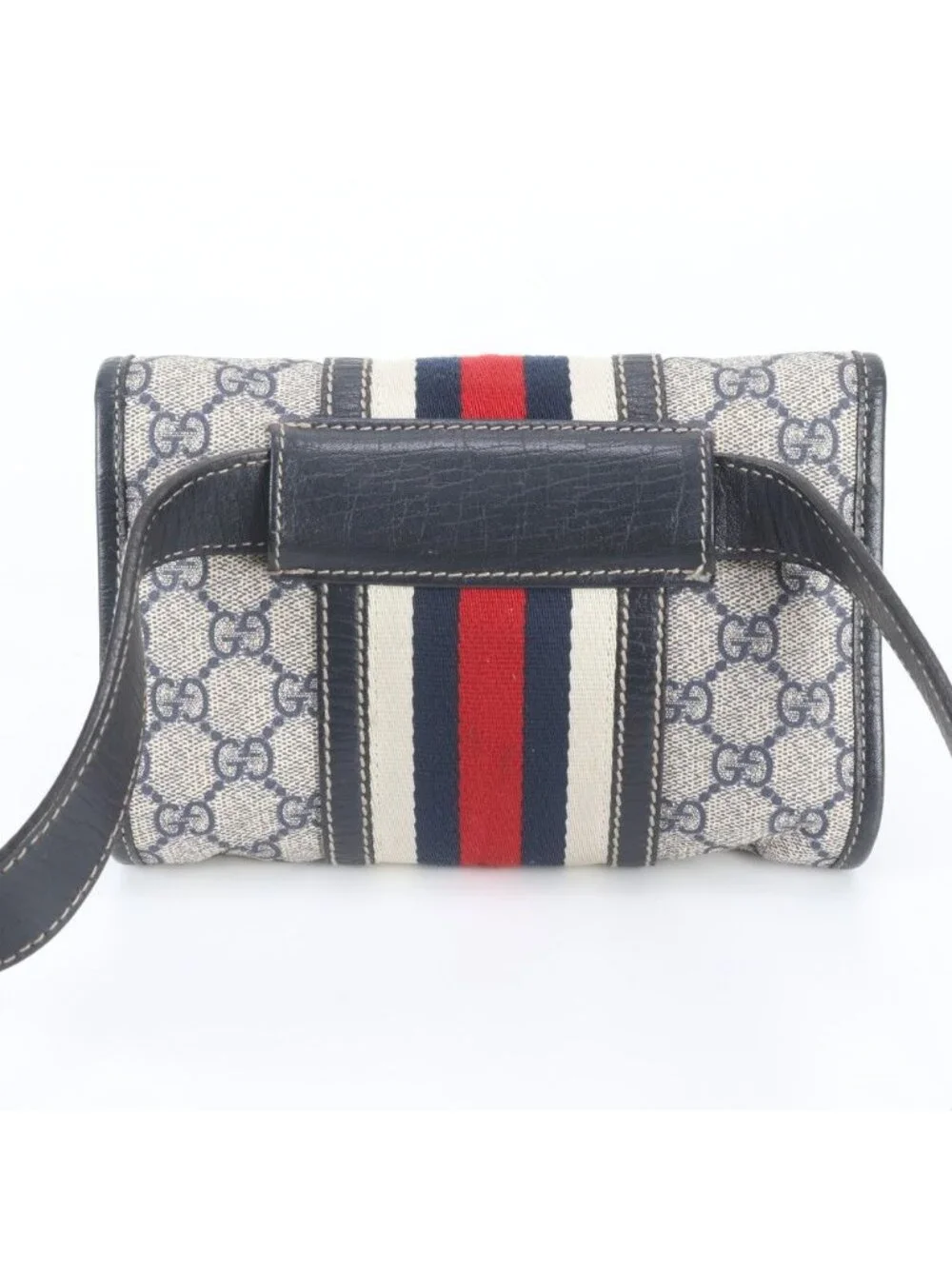 Gucci GG Supreme Sherry Line Leather 2-Way Belt Bag Crossbody Waist Pouch
